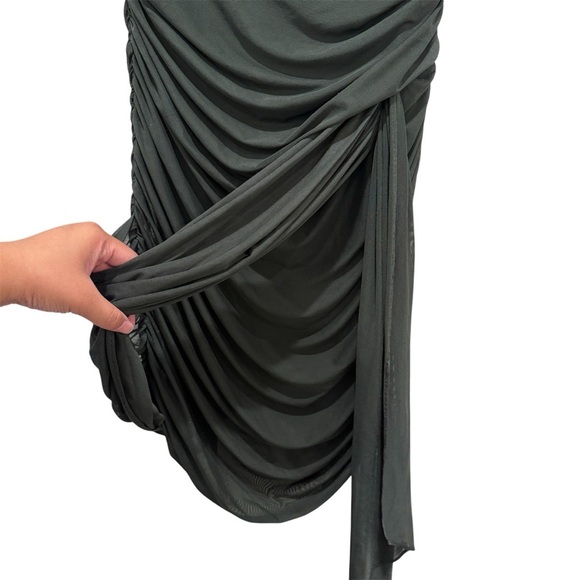 REVOLVE Amanda Uprichard Anja Mini Dress Semi/Formal Cocktail Moss Green Size XL - Picture 10 of 11